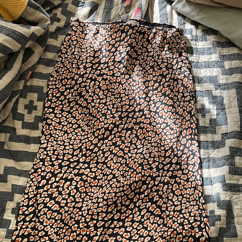 Free people silk print skirt size medium